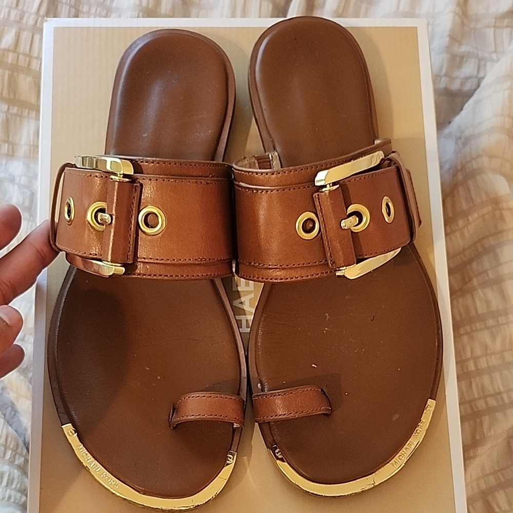 Michael Kors Brown Leather with Gold Detail